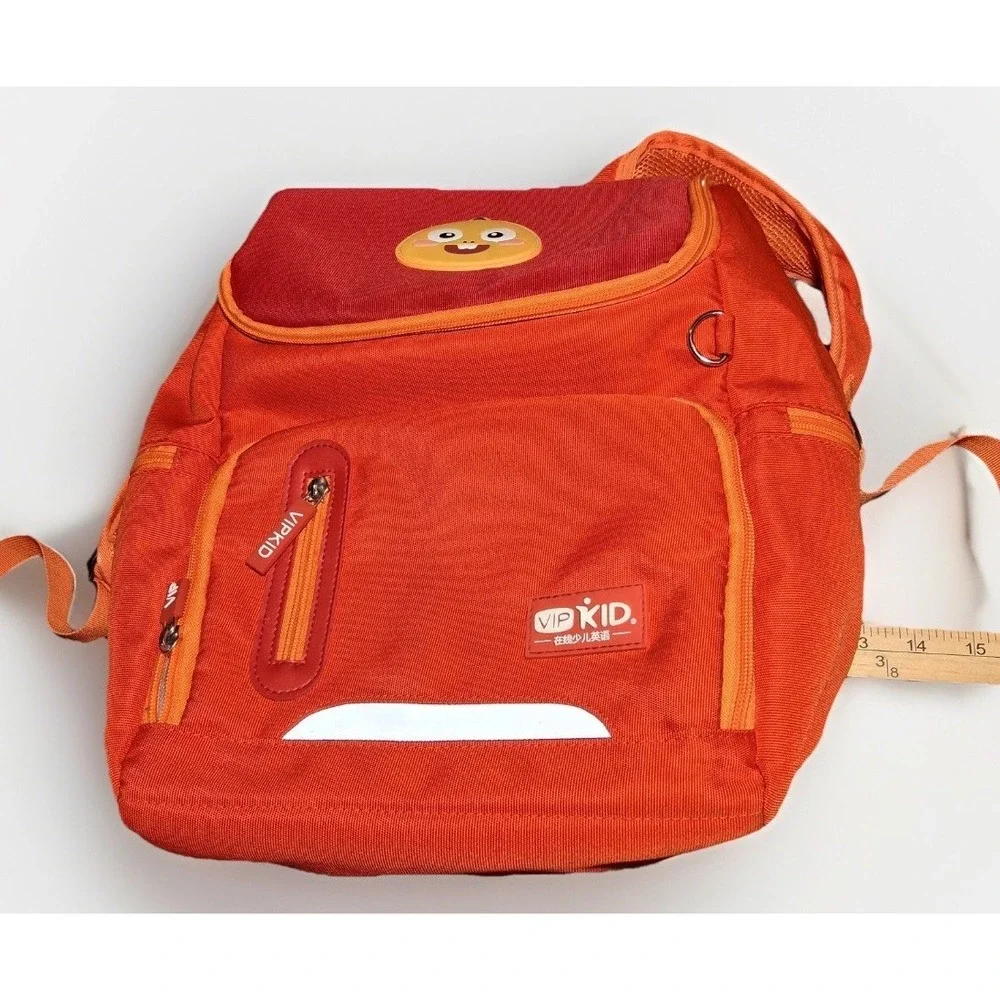 VIPKid Dino Orange and Red Backpack Storage IPad,Tablet, Laptop